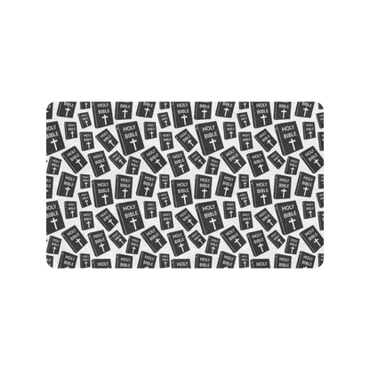 Christian Holy Bible Book Pattern Rubber Doormat
