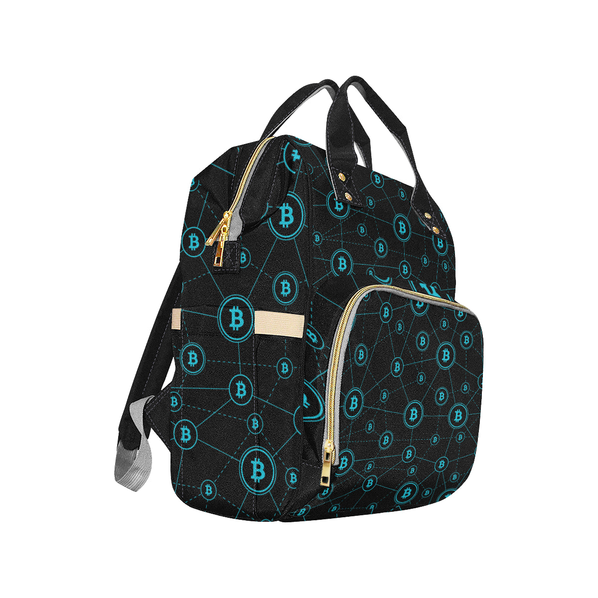 Cryptocurrency Pattern Print Design 01 Diaper Bag Backpack