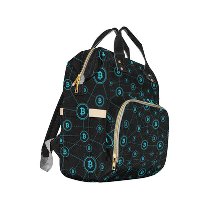 Cryptocurrency Pattern Print Design 01 Diaper Bag Backpack