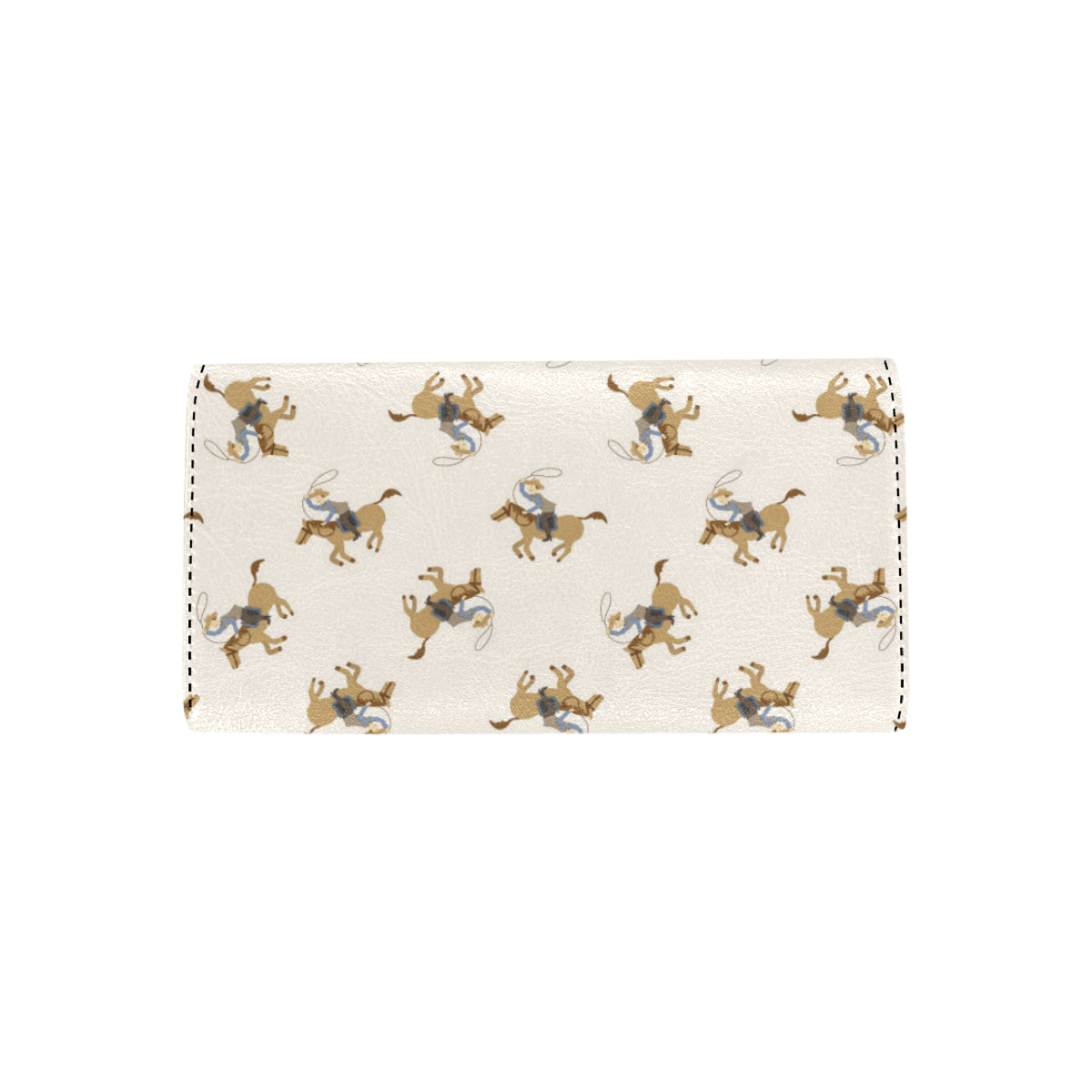 Cowboy Pattern Print Design 01 Women's Trifold Wallet