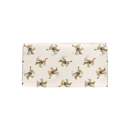 Cowboy Pattern Print Design 01 Women's Trifold Wallet