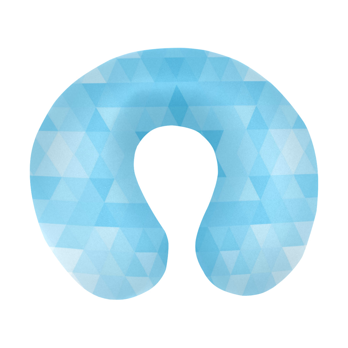 Geometric Blue Pattern Print Design 01 U-Shaped Travel Neck Pillow