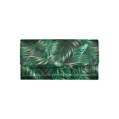Tropical Flower Pattern Print Design TF012 Women's Trifold Wallet