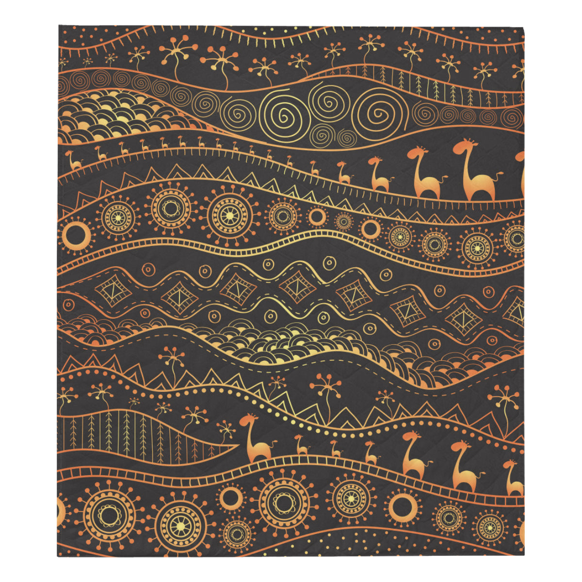 Gold African Design Premium Quilt