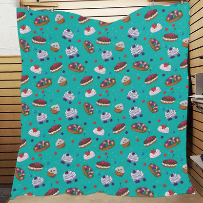 Cake Pattern Print Design 07 Premium Quilt