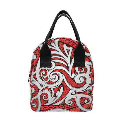 Maori Polynesian Themed Design Print Insulated Lunch Bag