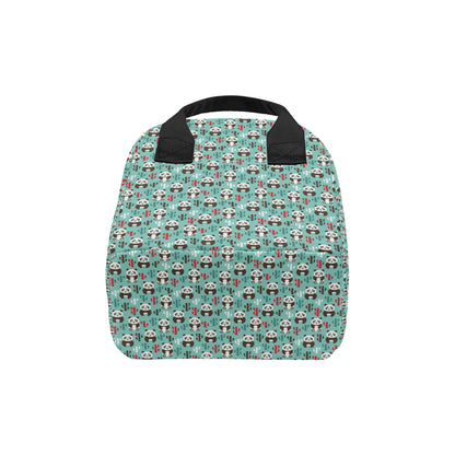 Panda Bear Cute Themed Print Insulated Lunch Bag