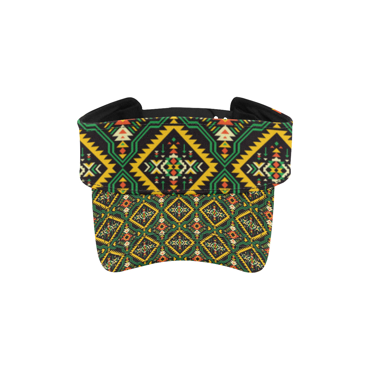 Kente Green Design African Print Unisex Sun Visor
