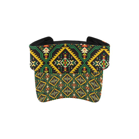 Kente Green Design African Print Unisex Sun Visor