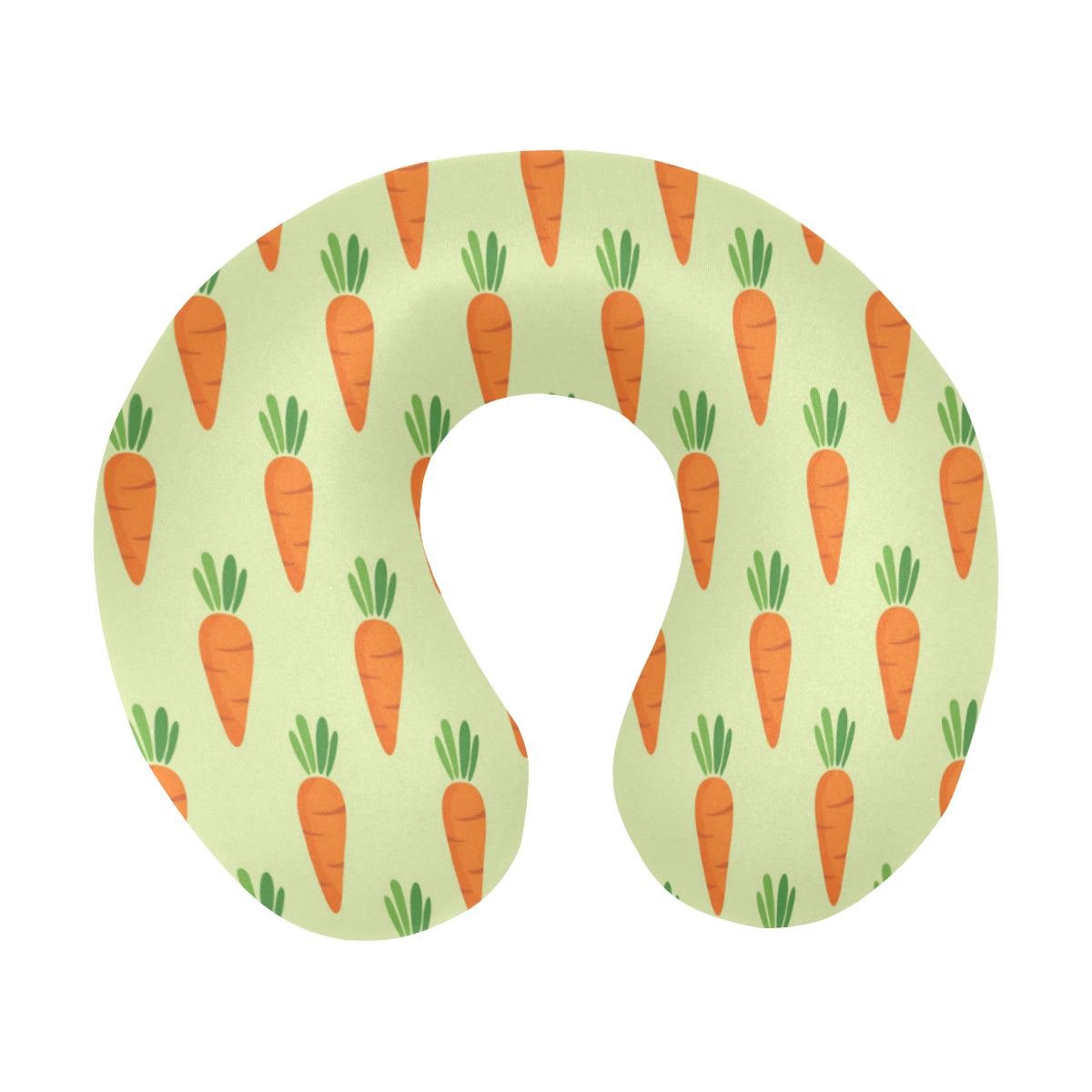 Carrot Pattern Print Design 02 U-Shaped Travel Neck Pillow