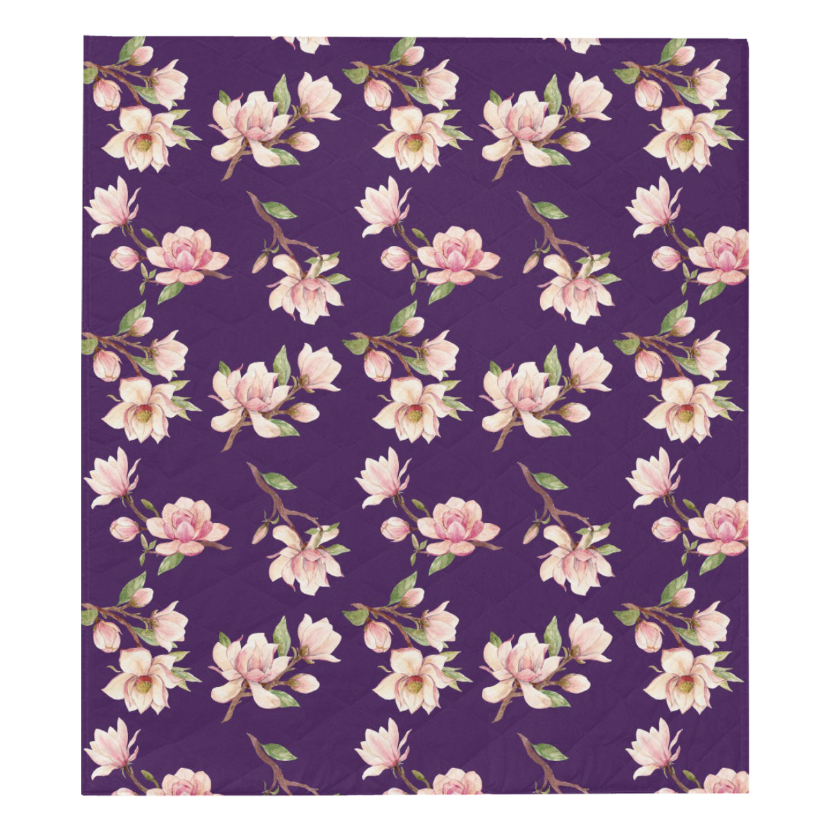 Magnolia Pattern Print Design MAG02 Premium Quilt