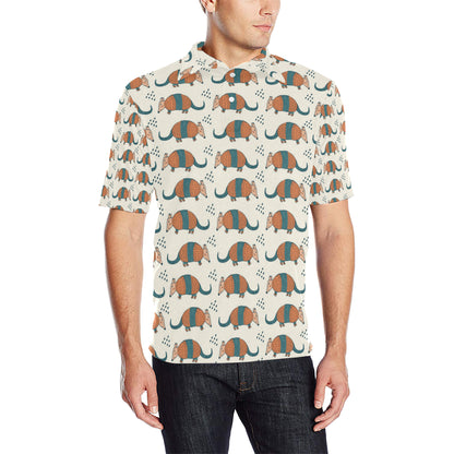 Armadillo Pattern Print Design 01 Men Polo Shirt