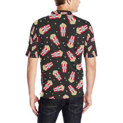 Popcorn Pattern Print Design A01 Men Polo Shirt