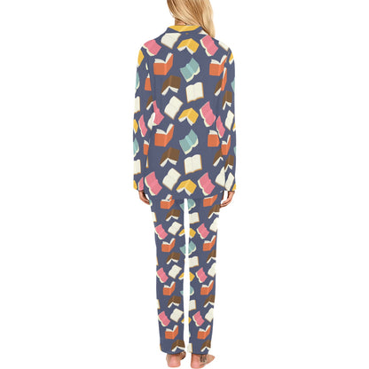 Book Pattern Print Design 01 Women's Long Pajama Set