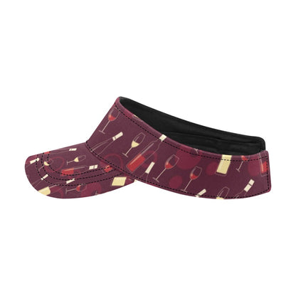 Wine Themed Print Design LKS302 Unisex Sun Visor
