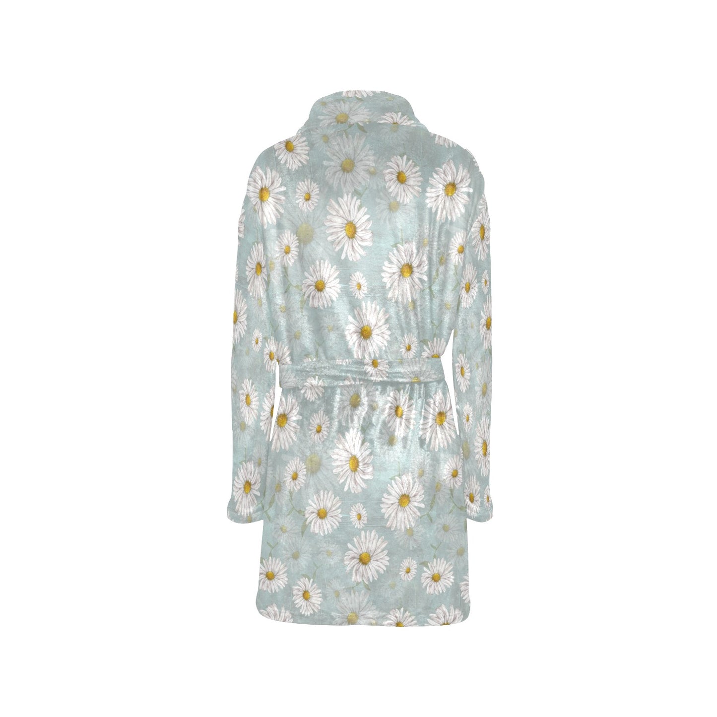 Daisy Pattern Print Design DS012 Women's Fleece Robe