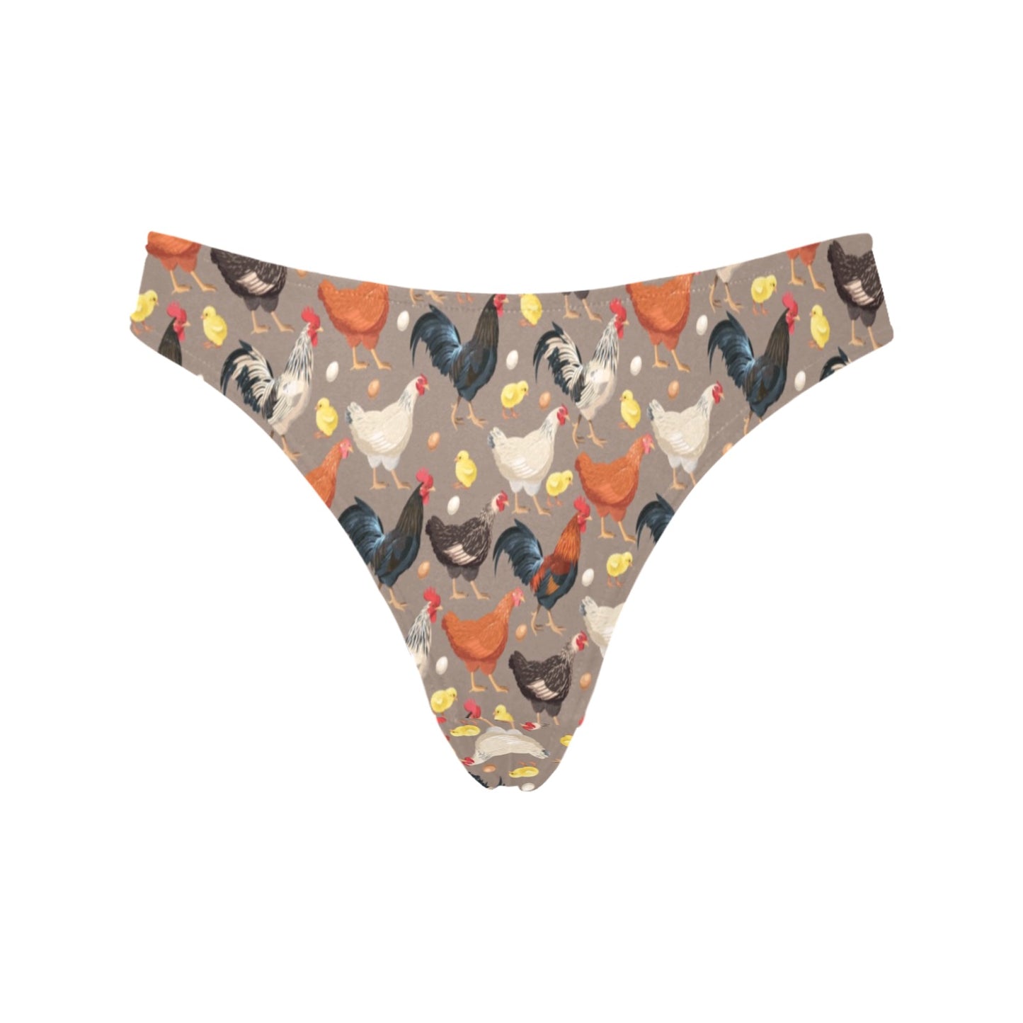 Chicken Evolution Pattern Women's Thongs