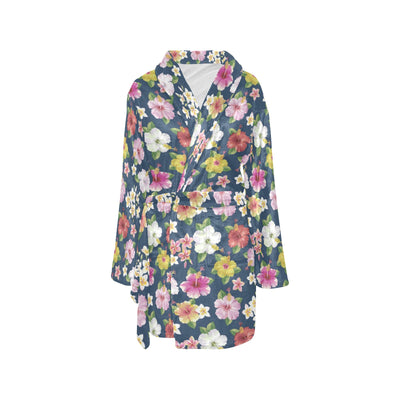 Hibiscus Sweet Print Design LKS304 Women's Fleece Robe