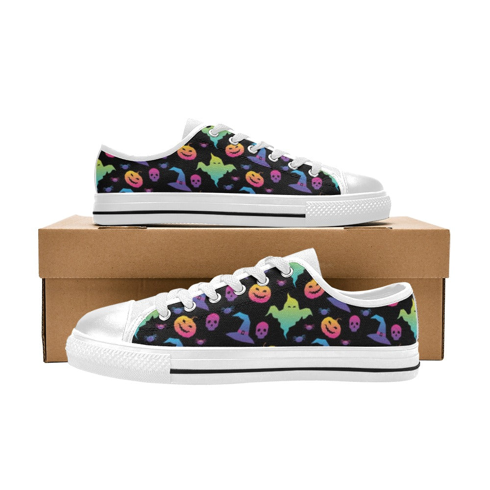 Halloween Print Design LKS404 Women's White Low Top Shoes
