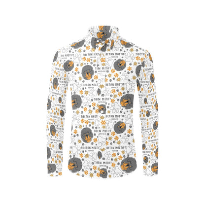 Tibetan Mastiffs Print Design LKS302 Men's Long Sleeve Dress Shirt