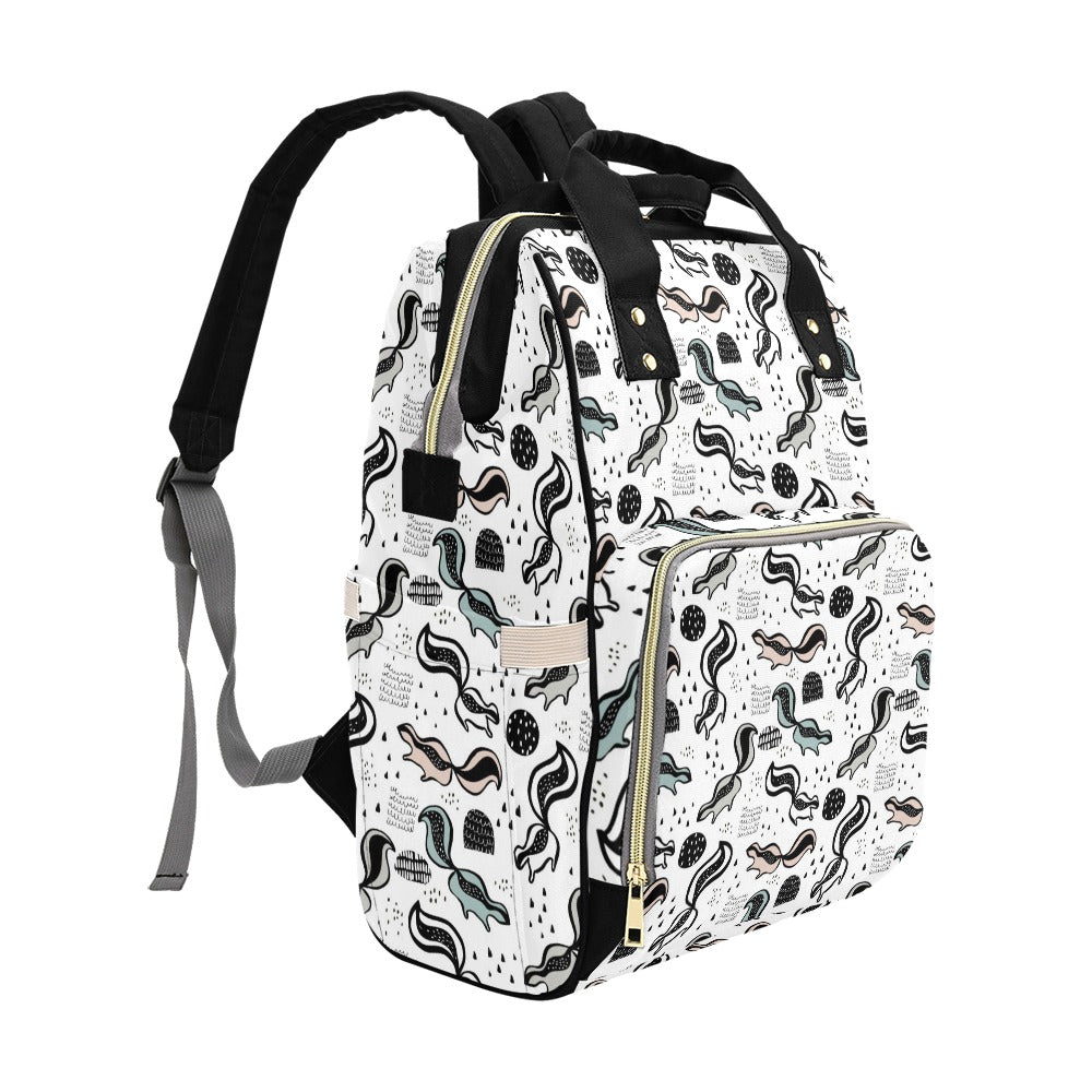 Skunk Print Design LKS303 Diaper Bag Backpack