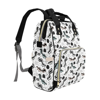 Skunk Print Design LKS303 Diaper Bag Backpack