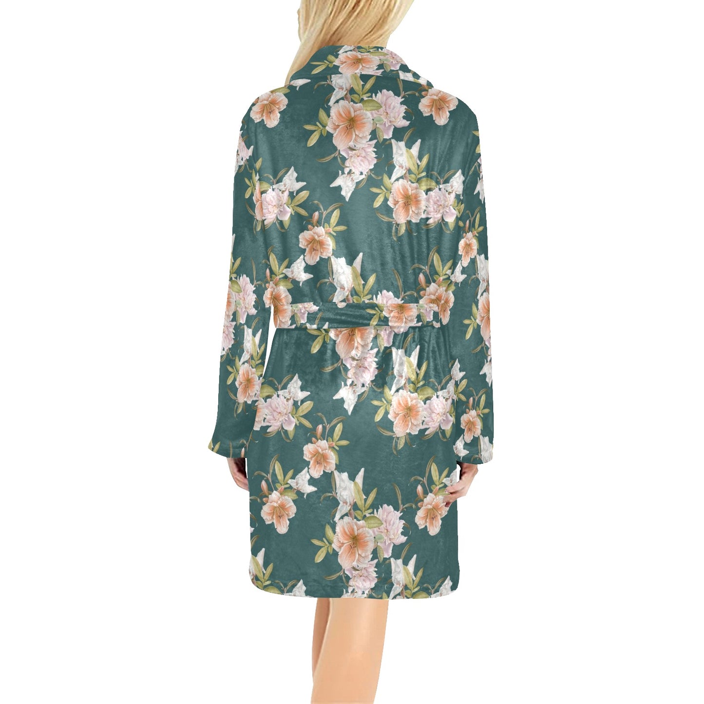 Iris Pattern Print Design IR01 Women's Fleece Robe