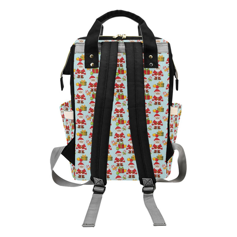 Santa Christmas Themed Print Design LKS303 Diaper Bag Backpack