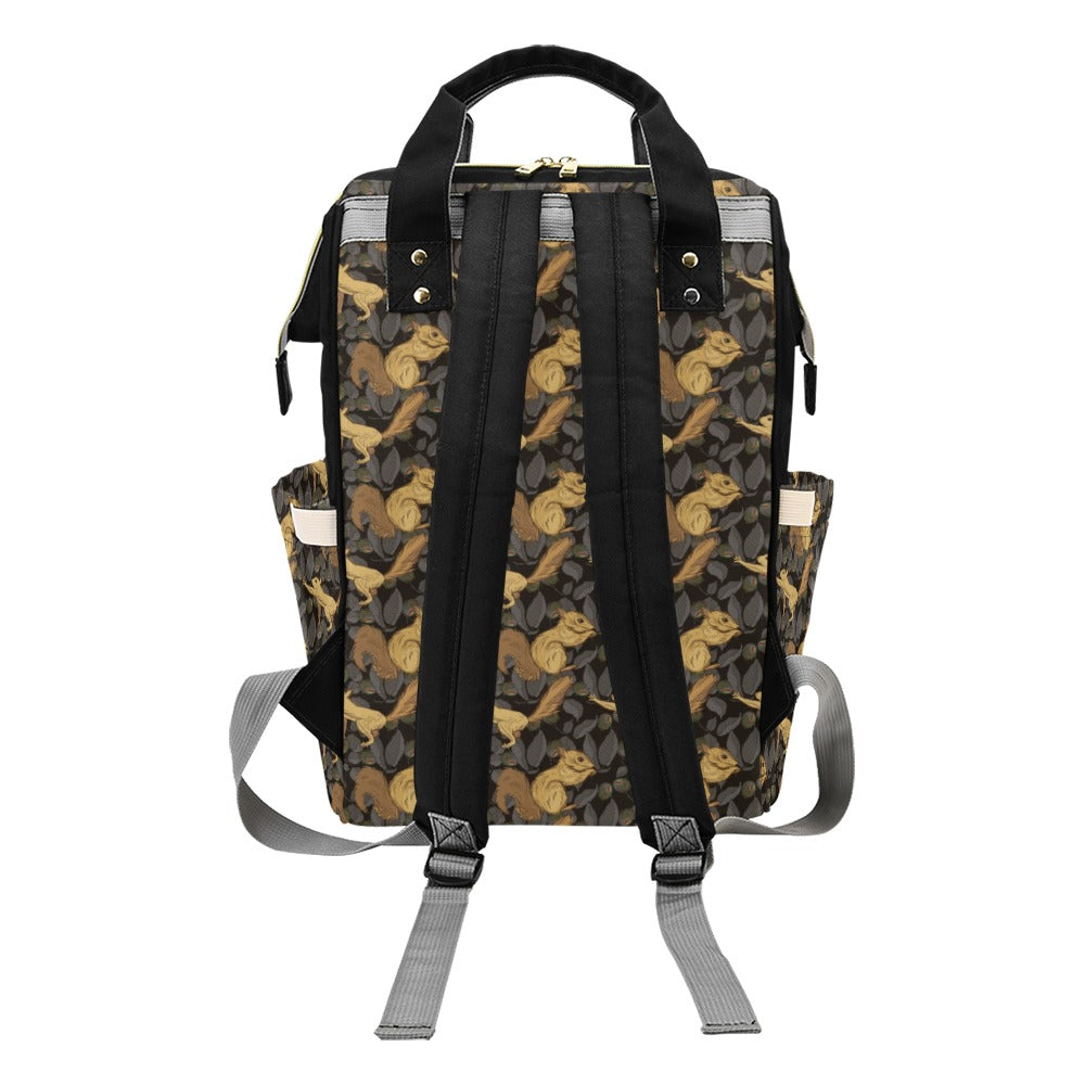 Squirrel Print Design LKS309 Diaper Bag Backpack