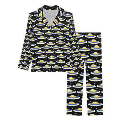 UFO Print Design LKS303 Women's Long Pajama Set