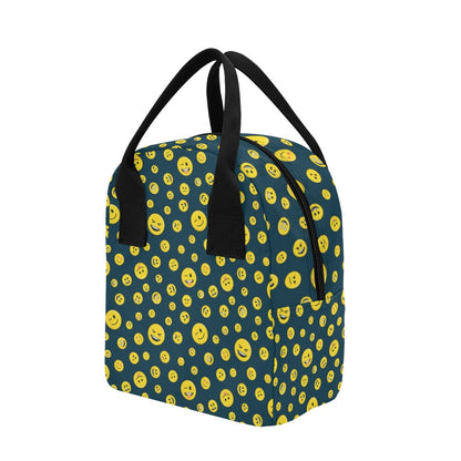 Smiley Face Emoji Print Design LKS301 Insulated Lunch Bag