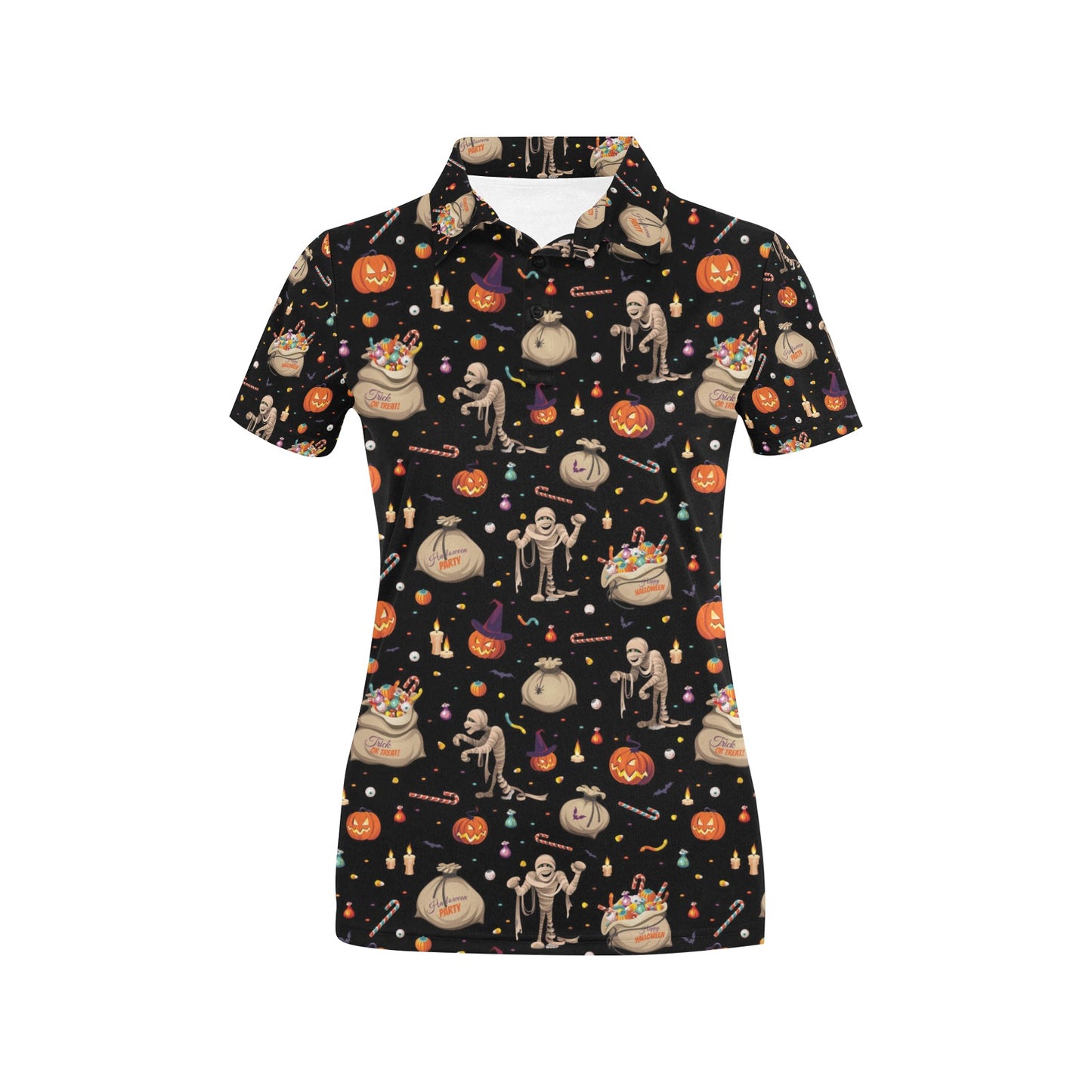 Mummy Halloween Print Design LKS303 Women's Polo Shirt