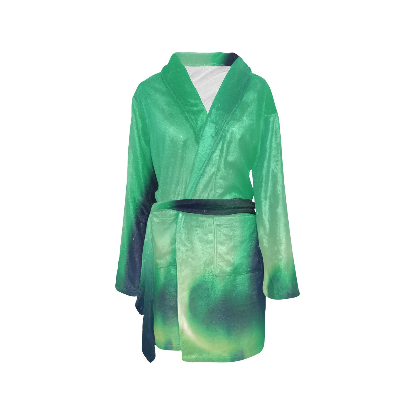 Aurora Borealis Pattern Print Design 04 Women's Fleece Robe