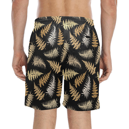Fern Leave Bright Print Pattern Men's Swim Trunks Beach Shorts