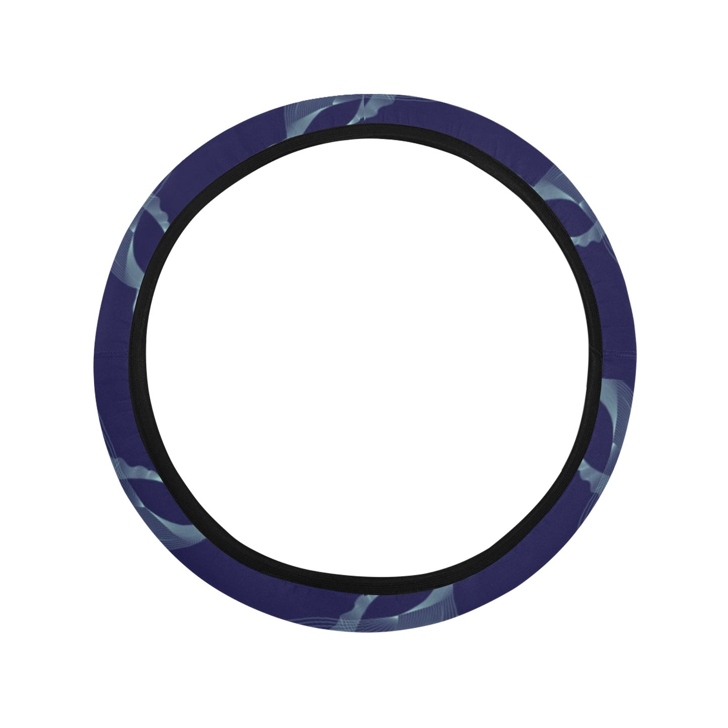 Blue Whale Print Design LKS402 Steering Wheel Cover with Elastic Edge