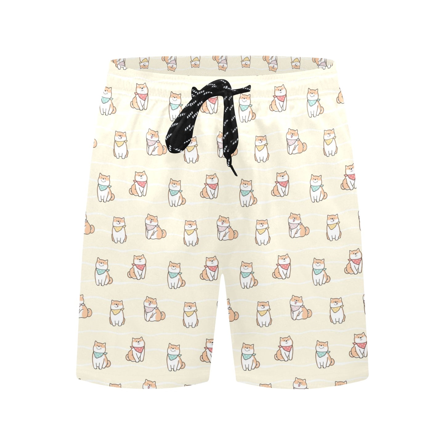 Shiba Inu Print Design LKS306 Men's Swim Trunks Beach Shorts