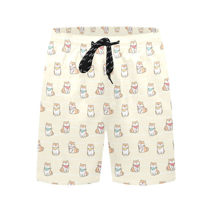 Shiba Inu Print Design LKS306 Men's Swim Trunks Beach Shorts