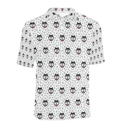 Siberian Huskies Print Design LKS305 Men Polo Shirt