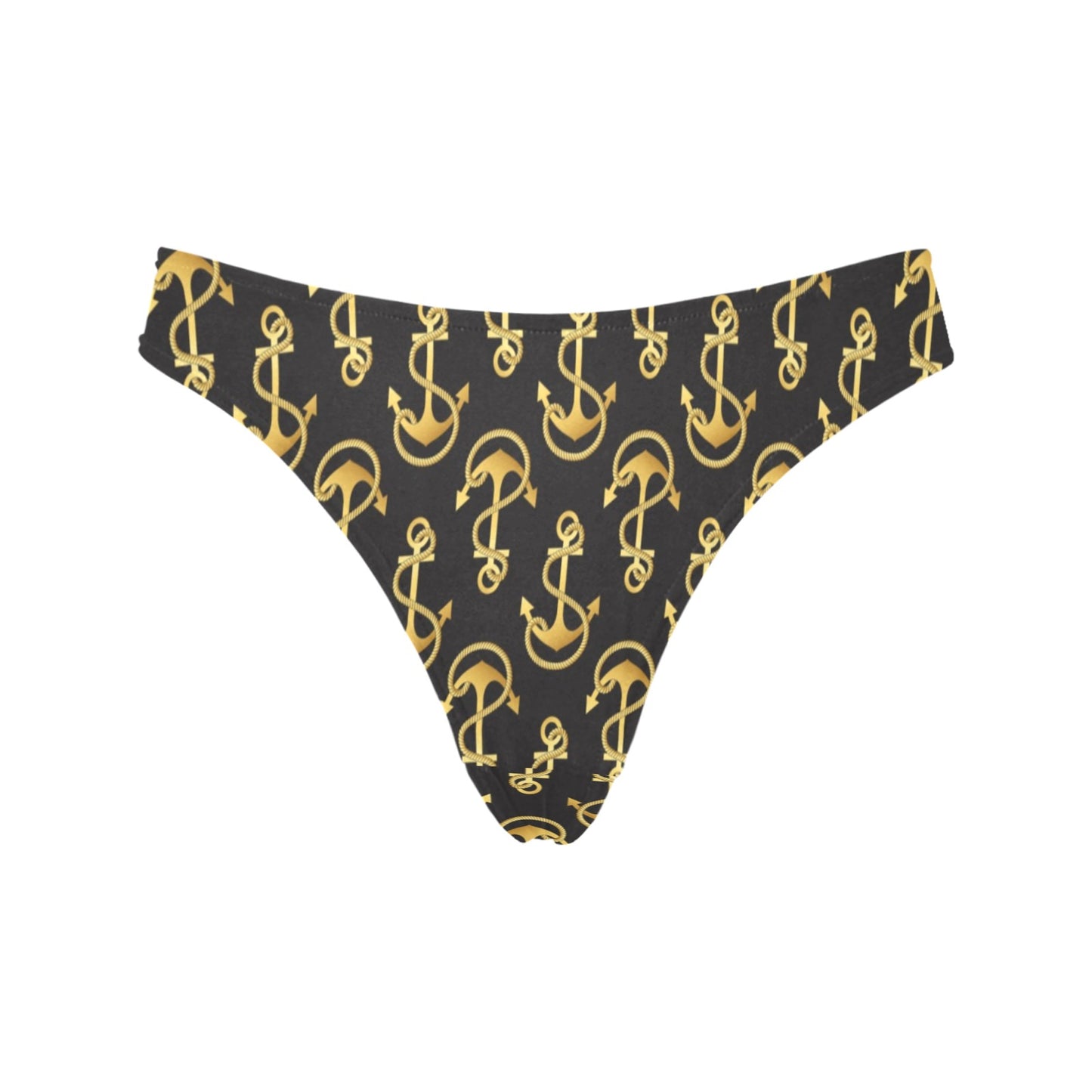 Anchor Gold Pattern Women's Thongs