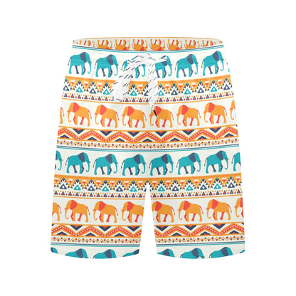 Elephant Aztec Ethnic Print Pattern Men's Swim Trunks Beach Shorts