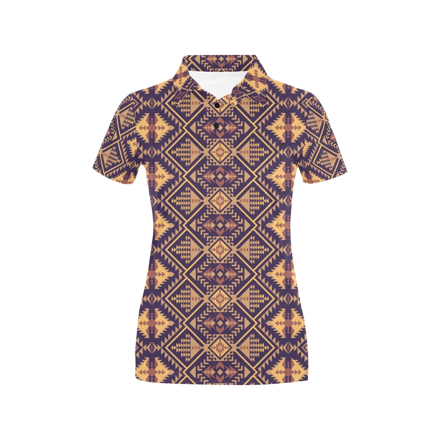Aztec Pattern Print Design 09 Women's Polo Shirt