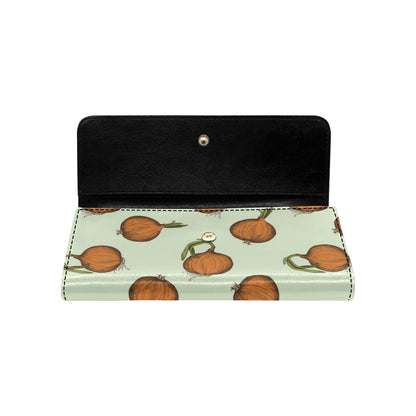 Onion Pattern Print Design A05 Women's Trifold Wallet