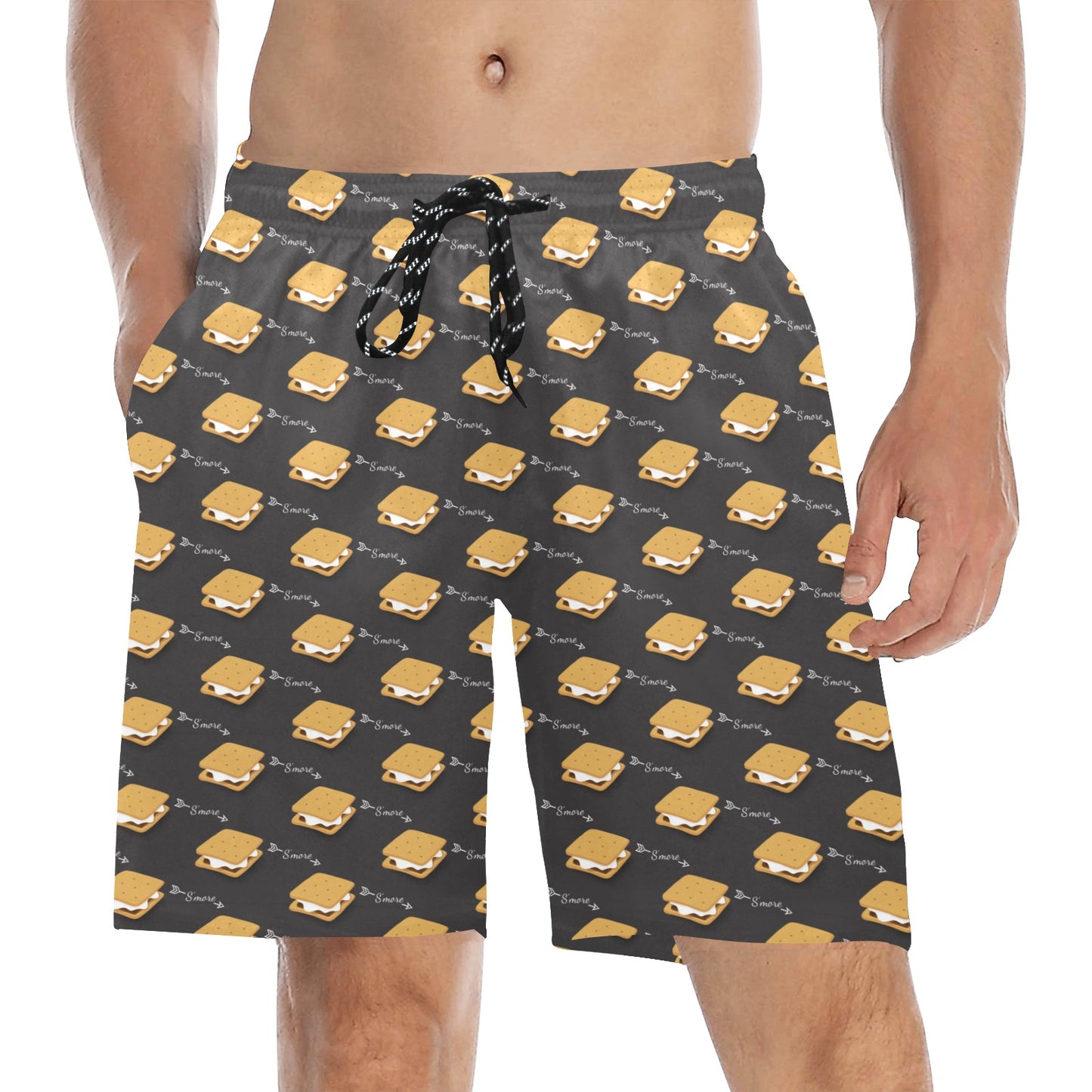 S_Mores Print Design LKS301 Men's Swim Trunks Beach Shorts