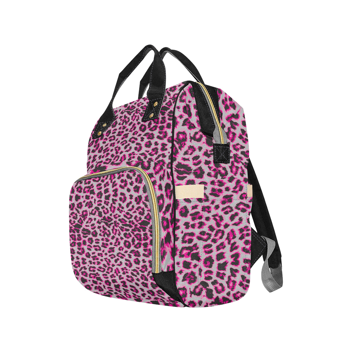 Leopard Pattern Print Design 02 Diaper Bag Backpack