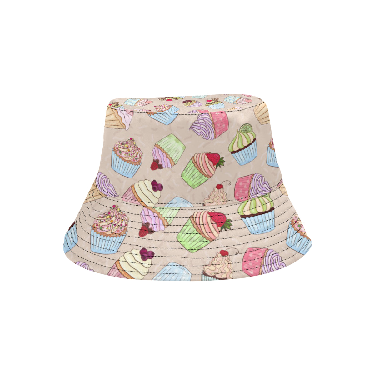 Cupcake Pattern Print Design CP06 Unisex Bucket Hat
