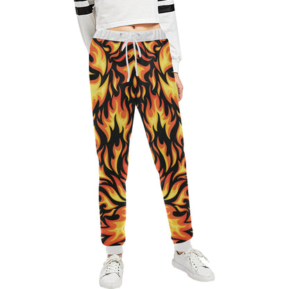 Flame Fire Design Pattern Unisex Sweatpants