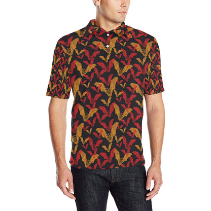 Bat Pattern Print Design 01 Men Polo Shirt