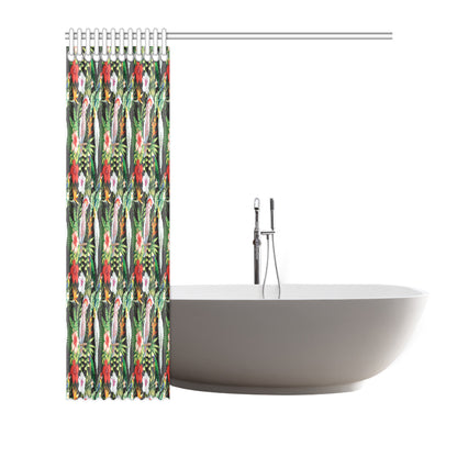 Tropical Flower Pattern Print Design TF03 Shower Curtain