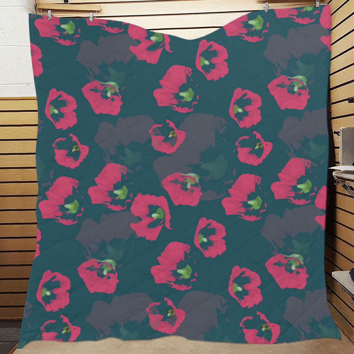 Morning Glory Pattern Print Design 01 Premium Quilt