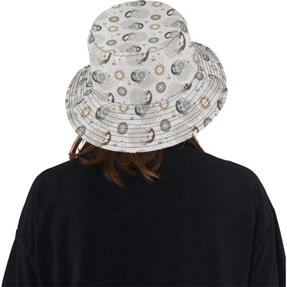 Sun Moon Print Design LKS302 Unisex Bucket Hat